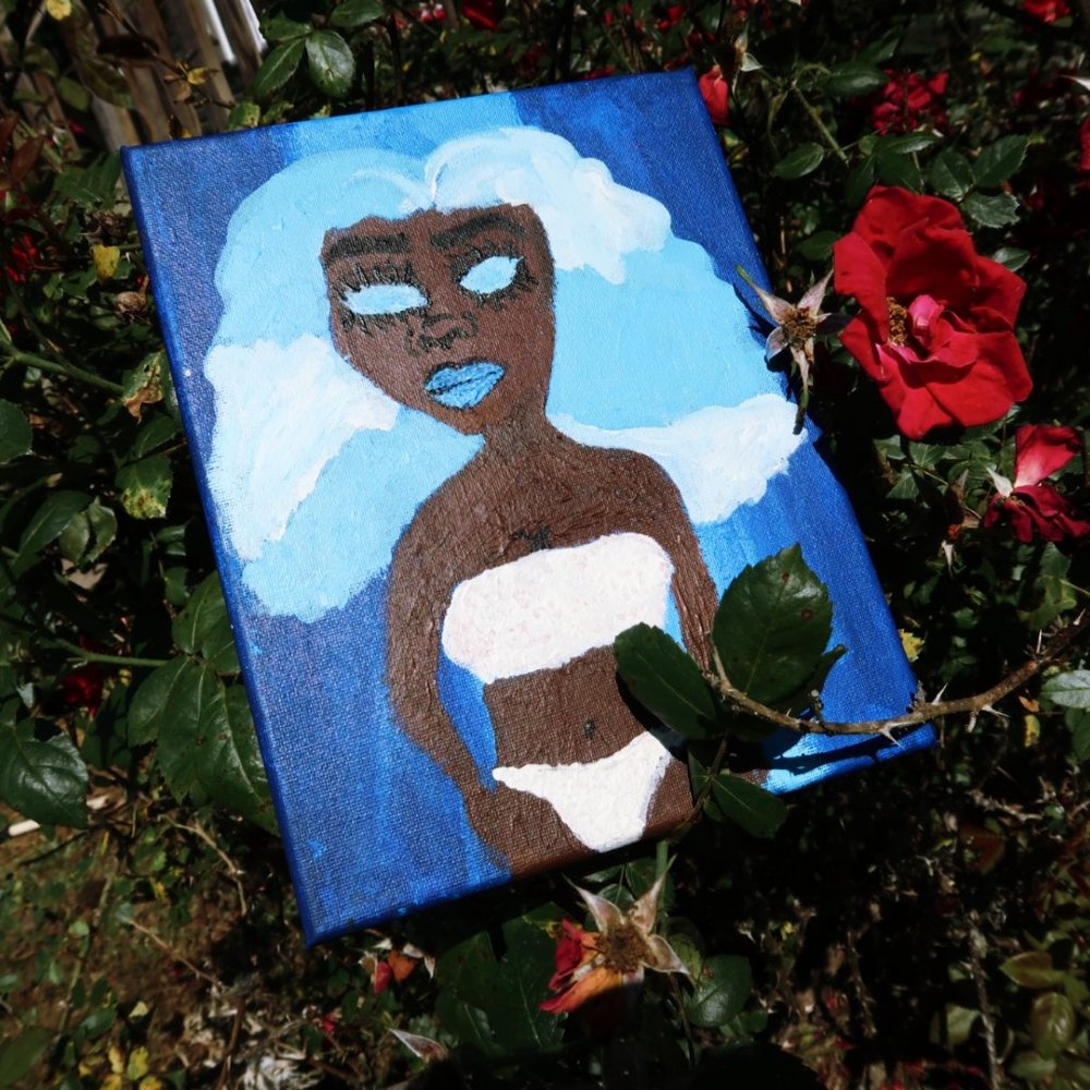 Blueberry Pluto Babe Hand Painting